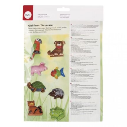 RAYHER CASTING MOULD 3.5-8.5CM [8SHAPES] ANIMAL PARADE
