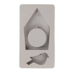 RAYHER SILICONE CASTING MOULD [2SHAPES] BIRDHOUSE+BIRD 14.5X26X2CM - Image 2