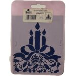 RAYHER STENCIL 12.5X18CM XMAS CANDLES