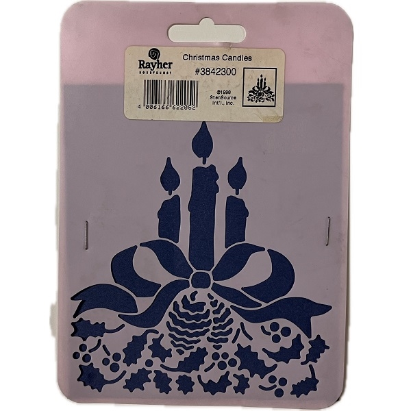 R3842300.jpg RAYHER STENCIL 12.5X18CM XMAS CANDLES - Image 1