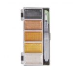 RAYHER METALLIC WATERCOLOUR CAKES SET 5PCS GOLD/BLACK/WHITE
