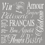 RAYHER STENCIL 30.5X30.5CM FRENCH LIVING
