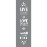 RAYHER STENCIL 15.2X45.7CM 2PCS LIVE THE DAY