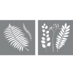 RAYHER STENCIL 20X20CM 2PCS BOTANIC