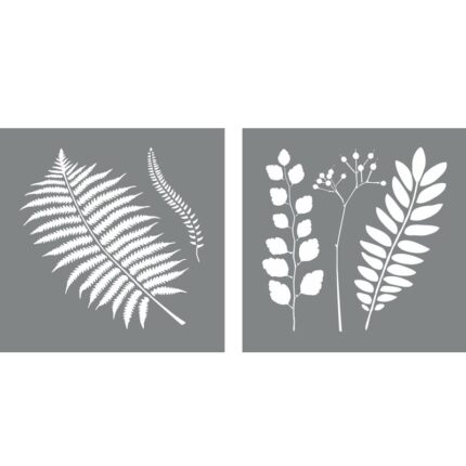 RAYHER STENCIL 20X20CM 2PCS BOTANIC