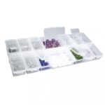 RAYHER MULTI ASSORTMENT PLASTIC BOX [14CASES] 24X11X2.8CM [EMPTY]