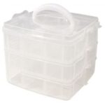 RAYHER SORTING BOX WITH HANDLE 15.5X15.5X12.9CM [18CASES]