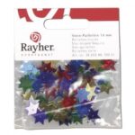 RAYHER SEQUINS PAILLETTES STARS 14MM 100PCS MIXED