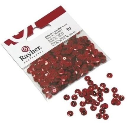 RAYHER SEQUINS PAILLETTES D.6MM 500PCS RED