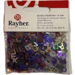 RAYHER SEQUINS PAILLETTES LETTERS 12MM 400PCS