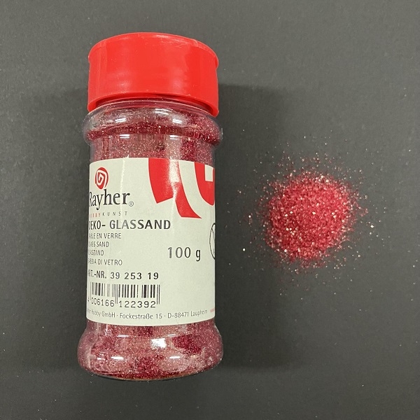 R3925319.jpg RAYHER GLASS SAND 100G WINE RED - Image 1