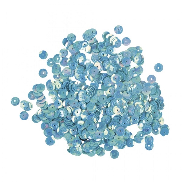 R3926993.jpg RAYHER SEQUINS PAILLETTES D.6MM 500PCS LIGHT BLUE IRIS - Image 1