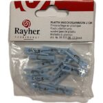 RAYHER PLASTIC CLOTHES PEGS 2CM 12PCS LIGHT BLUE