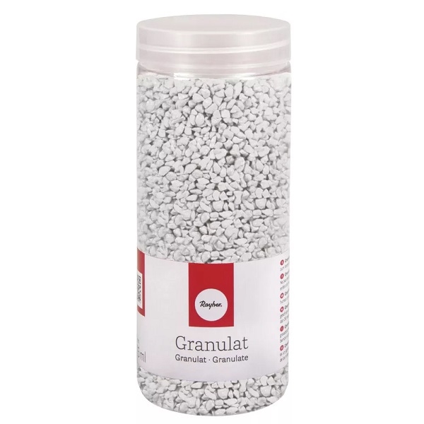 R39342102.jpg RAYHER GRANULATE PELLETS 2-3MM 475ML WHITE - Image 1