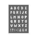 RAYHER SCREEN PRINT STENCIL A4 ALPHABET+SIGNS