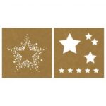 RAYHER PAPER TEMPLATE/STENCIL 20.3X20.3CM 2PCS STARS