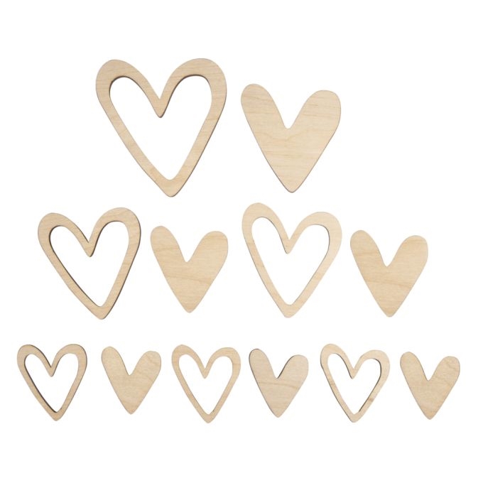 R46740505.jpg RAYHER WOODEN DECO HEARTS D.5-10CM 12PCS - Image 1