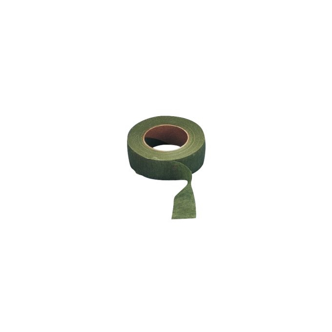 R5105114.jpg RAYHER CREPE FLOWER RIBBON TAPE 26MMX27.5M OLIVE - Image 1