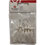 RAYHER DECORATING TASSEL 5CM 6PCS WHITE