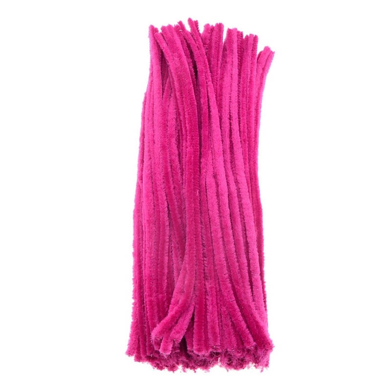 R5210733.jpg RAYHER CHENILLE PIPE CLEANER STICKS 6MM/30CM 25PCS PINK - Image 1