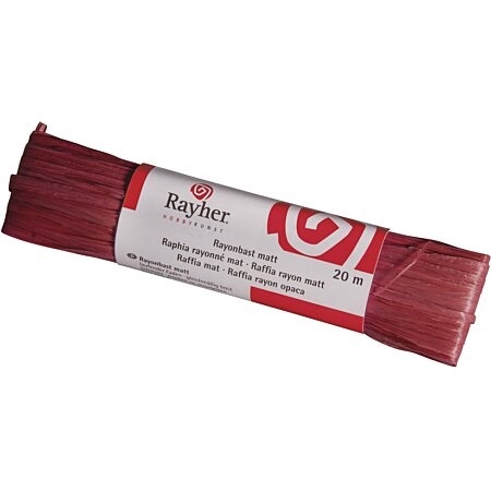 R5214919.jpg RAYHER RAFFIA RAYON MATT 20M WINE RED - Image 1