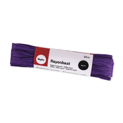 R5214939.jpg RAYHER RAFFIA RAYON MATT 20M PURPLE - Image 1