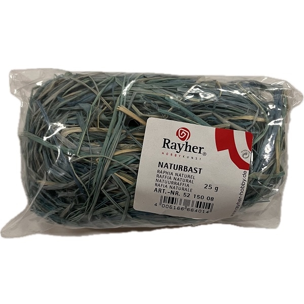 R5215008.jpg RAYHER RAFFIA NATURAL 25G LIGHT BLUE - Image 1
