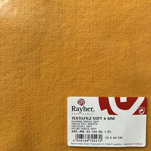 R5312030.jpg RAYHER TEXTILE FELT 0.4X70X45CM MAIZE - Image 1
