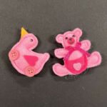 RAYHER FELT BABY TOYS 4-5CM 2PCS PALE PINK