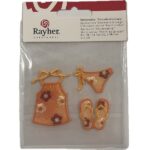 RAYHER EMBROIDERY MOTIVE 2-5CM 3PCS BEACH CLOTHES