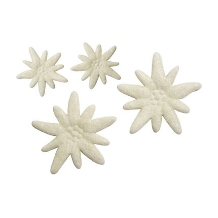 RAYHER FELT EDELWEISS 3+5CM 5PCS WHITE
