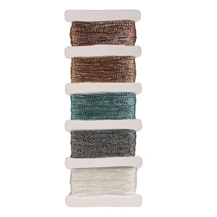 RAYHER METALLIC YARN STITCH+KNOT 5X10M FROSTED COLOURS