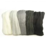 RAYHER MERINO ROVING TUFT SUPER SMOOTH 18MIC 5X10G GREY TONES