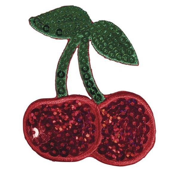R53906000.jpg RAYHER CLOTH IRONING PATCH 5X6CM CHERRY - Image 1