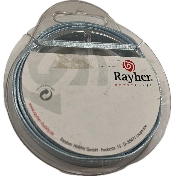 R5521208.jpg RAYHER SATIN RIBBON 3MM/10M LIGHT BLUE - Image 1