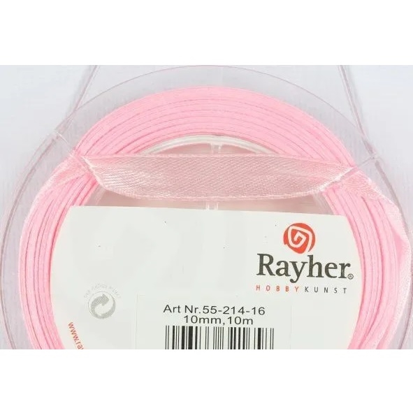R5521416.jpg RAYHER SATIN RIBBON 10MM/10M PALE PINK - Image 1