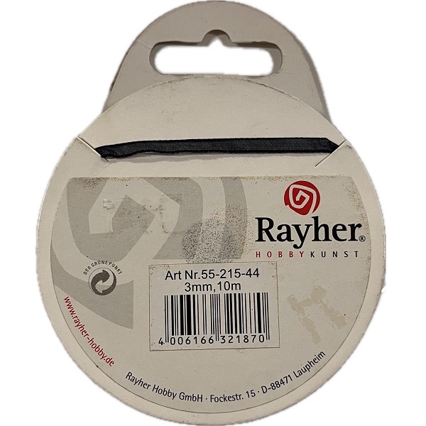R5521544.jpg RAYHER ORGANZA RIBBON 3MM/10M NAVY BLUE - Image 1