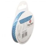 RAYHER SATIN RIBBON DOTS 9.5MM/10M TURQUOISE