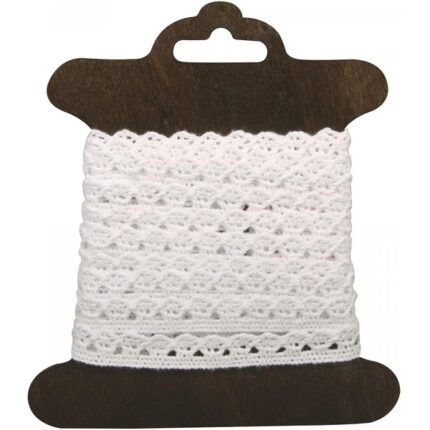 RAYHER COTTON BORDER AMANDA 1CM/3M WHITE