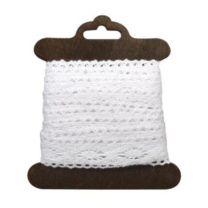RAYHER COTTON BORDER CASSANDRA 2.3CM/2.5M WHITE