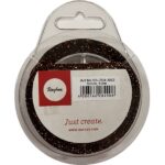 RAYHER GLITTER RIBBON 5MM/10M DARK BROWN