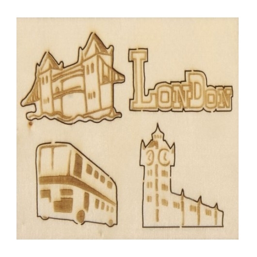 R56727000.jpg RAYHER WOODEN OBJECTS 4PCS 2.5-3.5CM LONDON - Image 1
