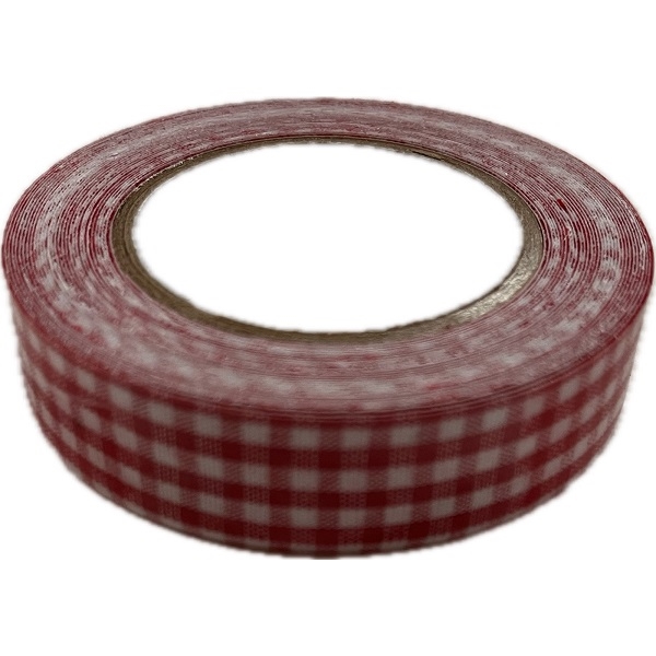 R57236287.jpg RAYHER FABRIC TAPE 15MMX5M CHECKED CLASSICAL RED - Image 1