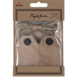 RAYHER TAGS + JUTE 20PCS 4.5X7.5CM