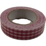 RAYHER FABRIC TAPE 15MMX5M CHECKED FUCHSIA