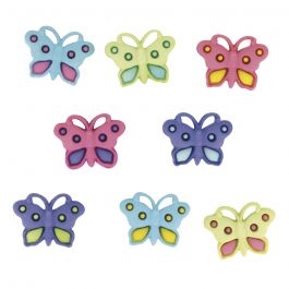 R58411000.jpg RAYHER BUTTONS 1.5CM 8PCS BUTTERFLIES - Image 1