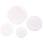 RAYHER DOILY SET PAPER LACE 60PCS D.11-21.5CM WHITE