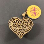 RAYHER BLOCKWALLAH WOODEN STAMP 6.2X5.2CM HEART
