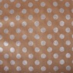 RAYHER SCRAPBOOK CARD 30.5X30.5CM KRAFT DOTS SILVER