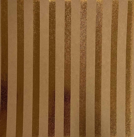 R59787616.jpg RAYHER SCRAPBOOK CARD 30.5X30.5CM KRAFT STRIPES GOLD - Image 1